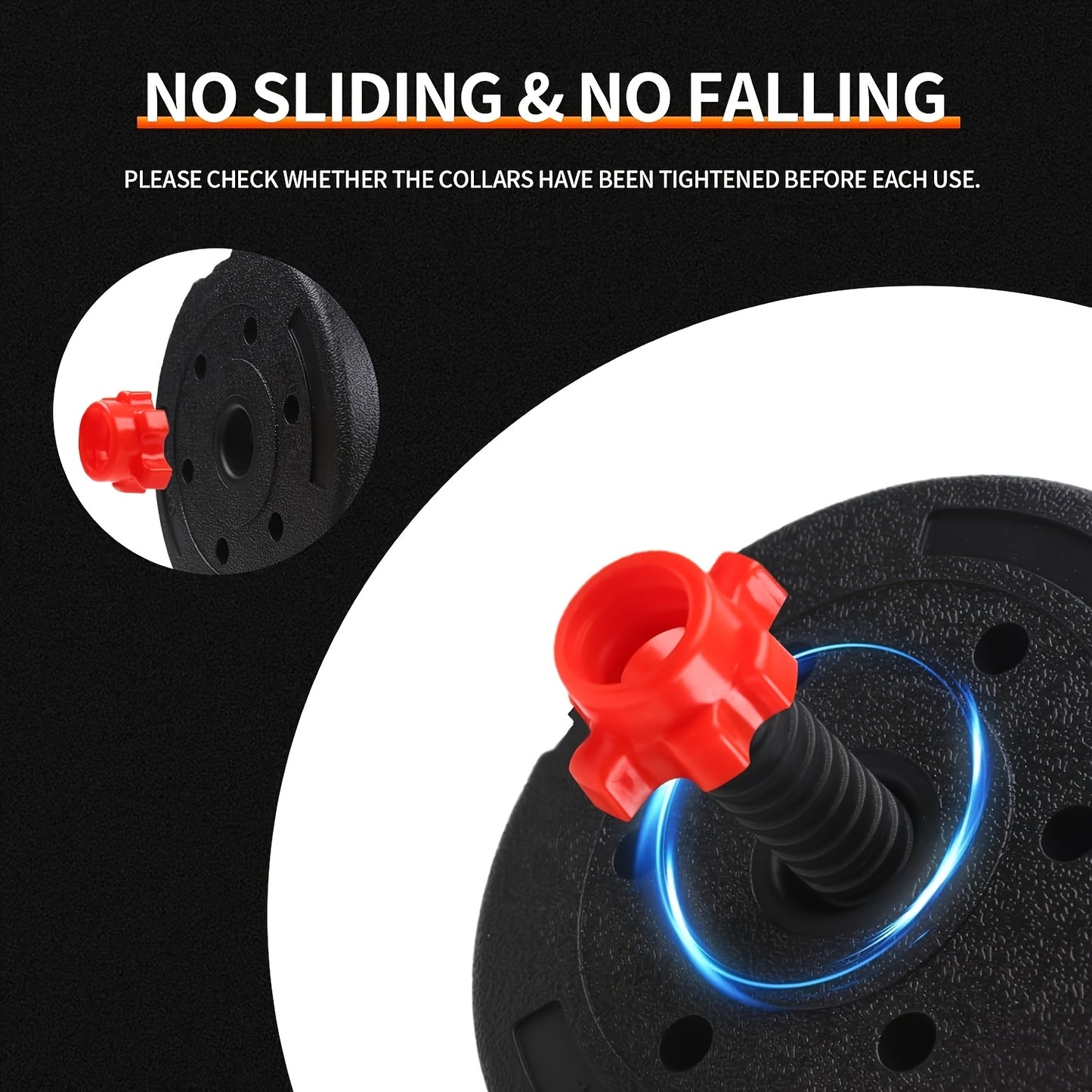 Adjustable Dumbbell Set 44lbs - 3-in-1 Quick-Change Home Gym Weights