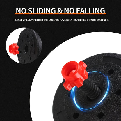 Adjustable Dumbbell Set 44lbs - 3-in-1 Quick-Change Home Gym Weights