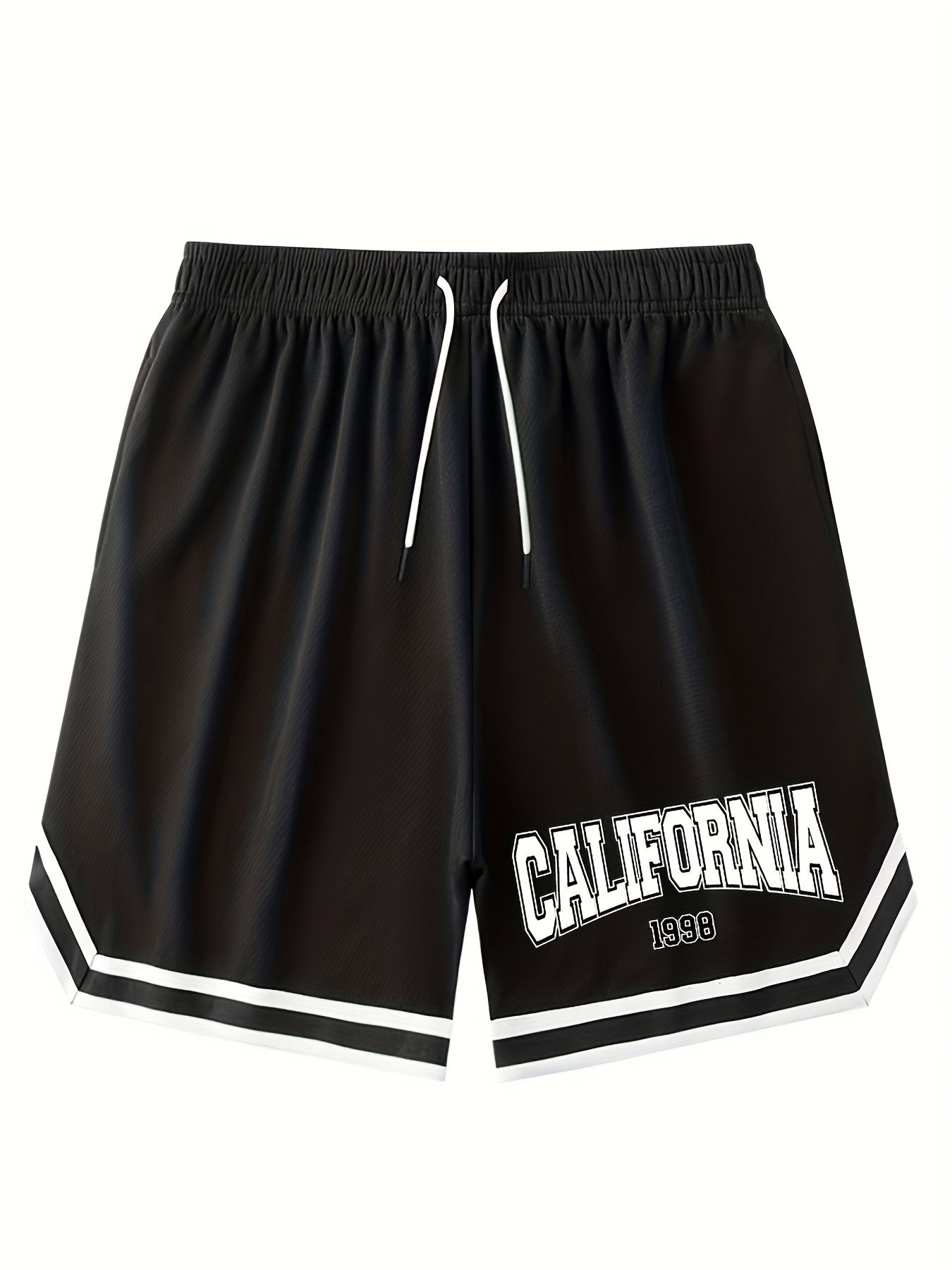 Men's Athletic Shorts - Chicago Print Drawstring Sport Shorts