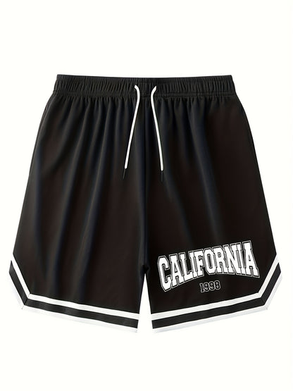 Men's Athletic Shorts - Chicago Print Drawstring Sport Shorts