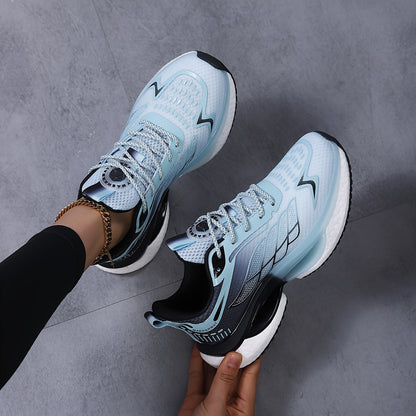 Women's Breathable Mesh Platform Sneakers - Comfortable All-Day Sport Shoes