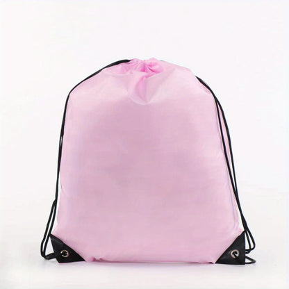Nylon Drawstring Backpack - Lightweight 16" Gym Bag for Sports & Travel