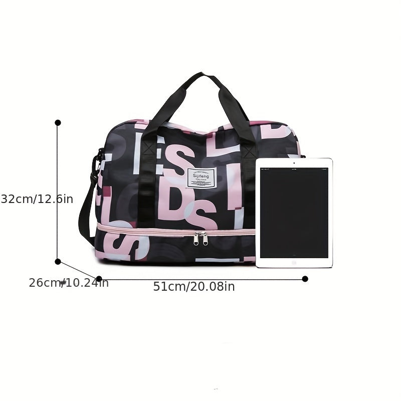 Large Capacity Gym Duffel Bag - Travel Sports Bag with Shoe Compartment