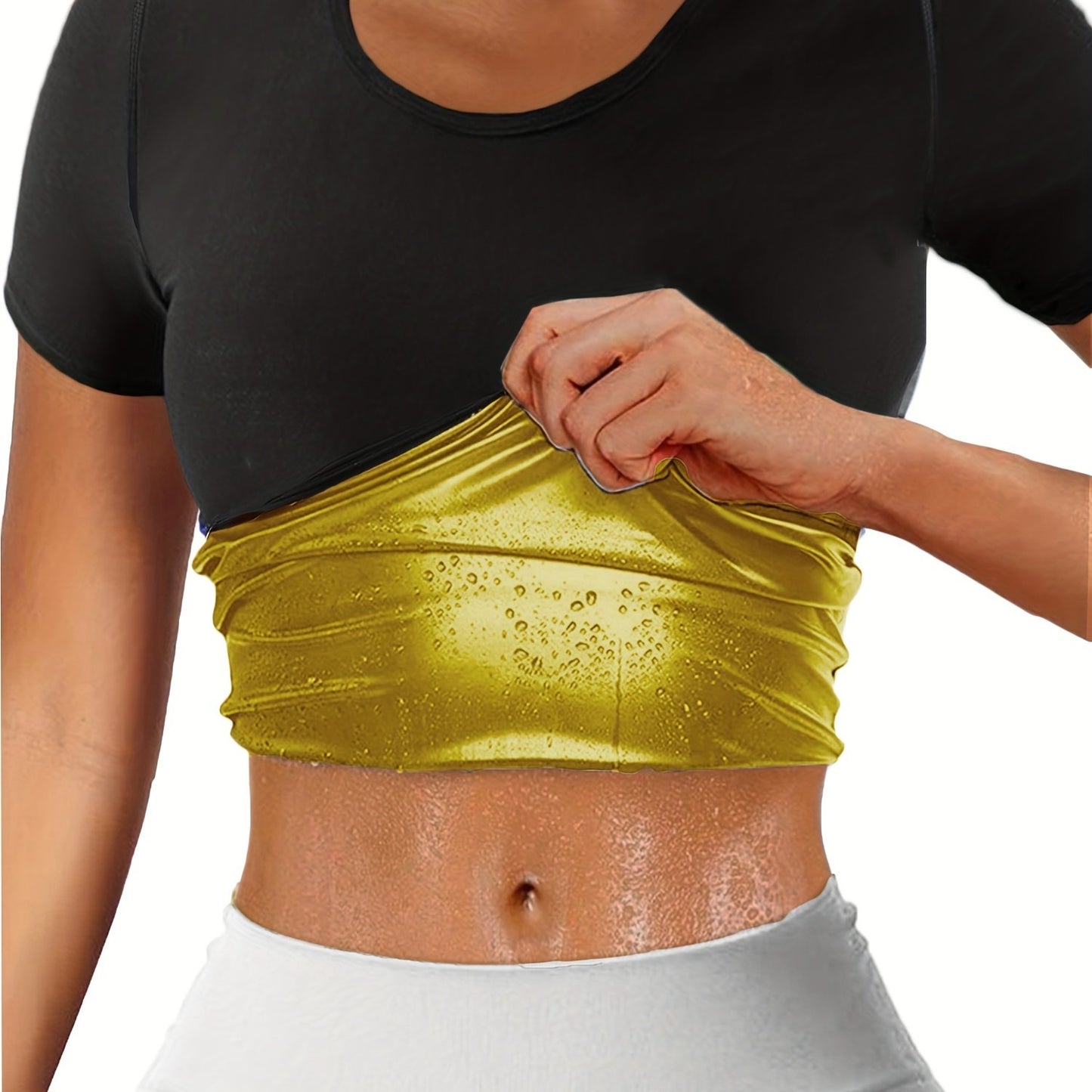 Women's Sweat Sauna Shirt - Moisture-Wicking Sculpting Workout Top