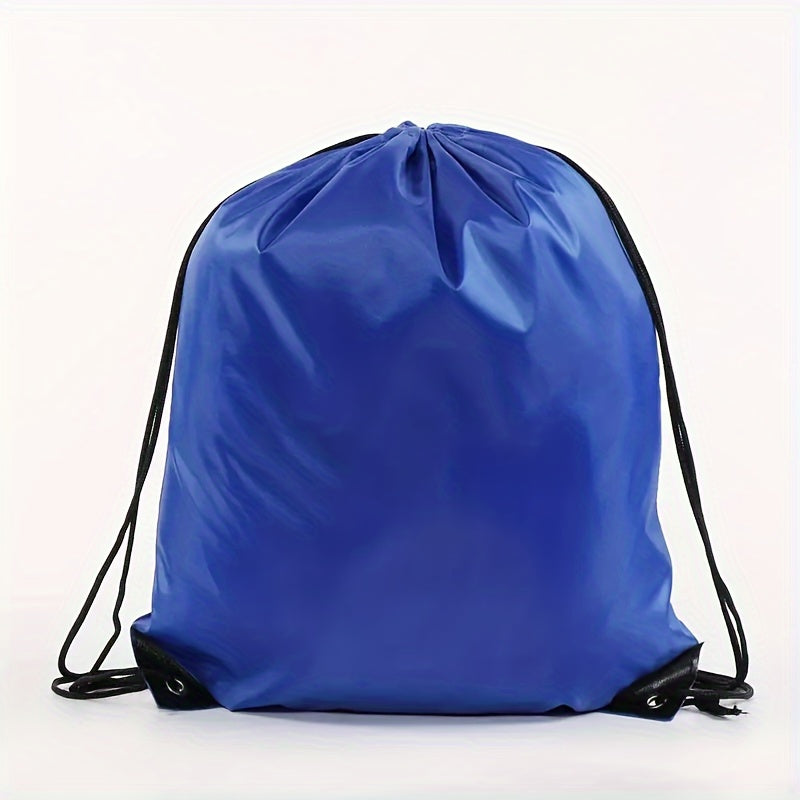 Nylon Drawstring Backpack - Lightweight 16" Gym Bag for Sports & Travel