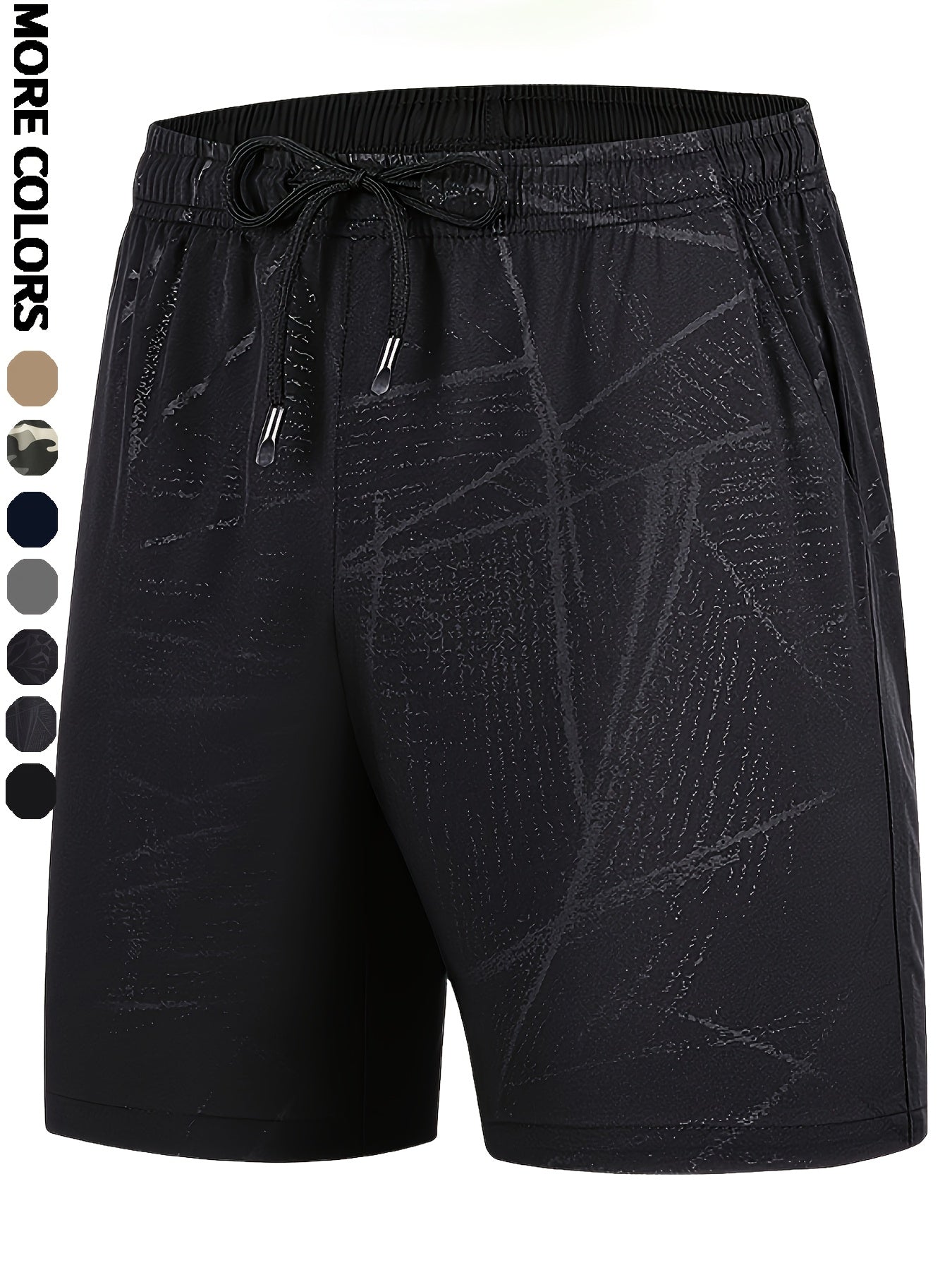 Men's Camo Athletic Shorts - Quick-Dry with Zippered Pockets