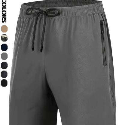 Men's Camo Athletic Shorts - Quick-Dry with Zippered Pockets
