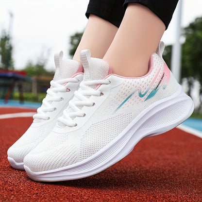 Women's Breathable Knit Sneakers - Lightweight Casual Sport Shoes