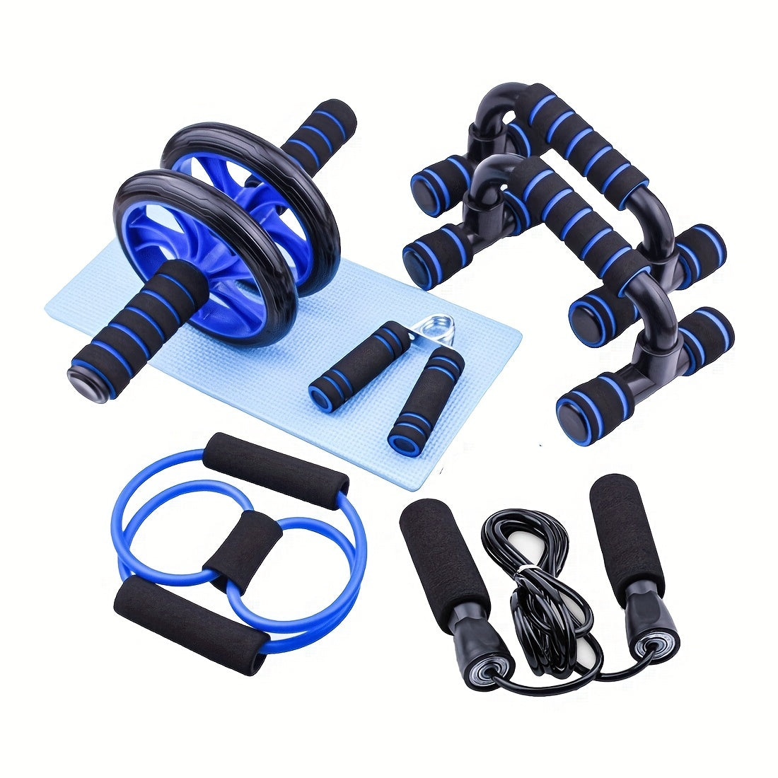7-Piece Complete Ab Workout Set - Home Gym Equipment Kit