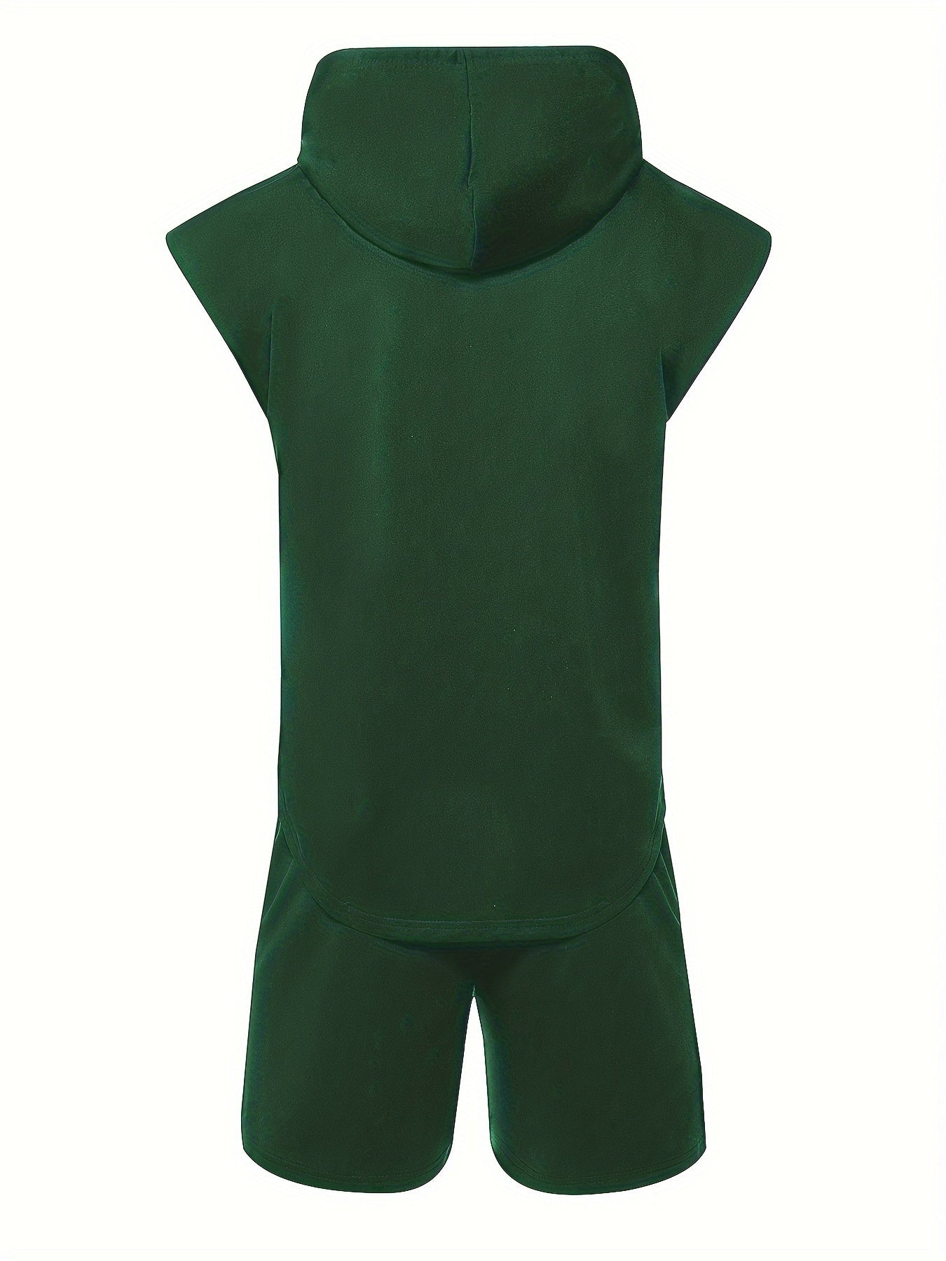 Men's Boxing 2-Piece Sports Set - Hooded Vest & Shorts