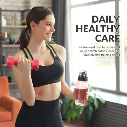 Professional Dumbbell Set with Storage Rack - Neoprene Hex Weights for Home Gym