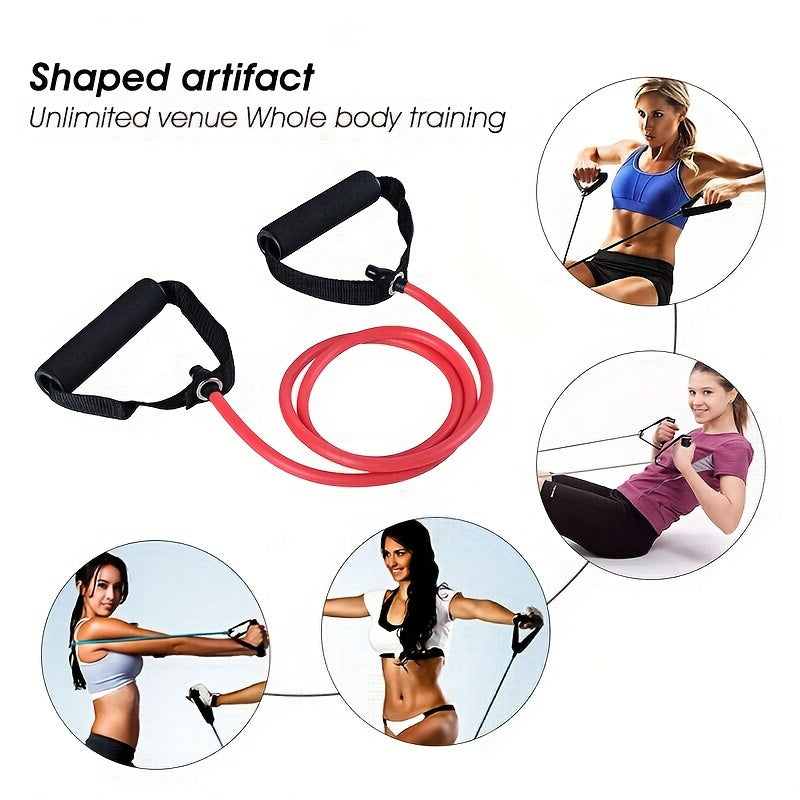 Premium Resistance Band with Bar - Elastic Pull Rope for Home Gym | Full Body Strength Training