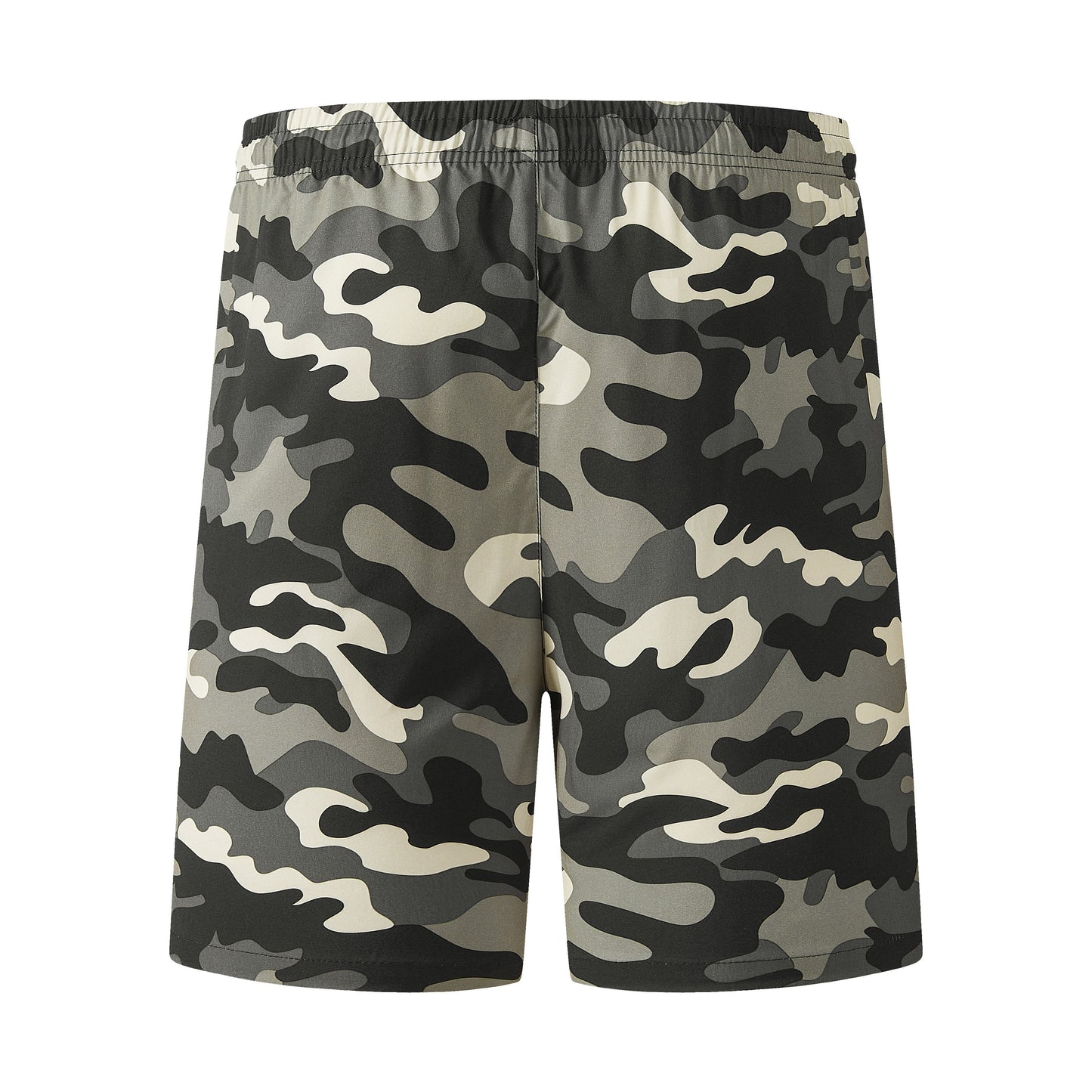 Men's Camo Athletic Shorts - Quick-Dry with Zippered Pockets