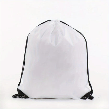 Nylon Drawstring Backpack - Lightweight 16" Gym Bag for Sports & Travel