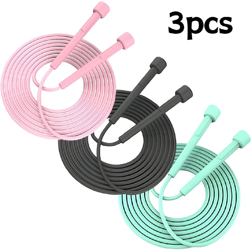 Adjustable Speed Jump Rope - Anti-Tangle PVC Rope with Ergonomic Handles