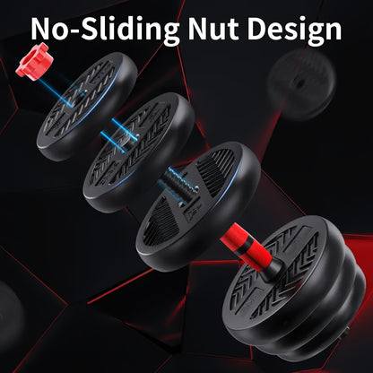 Adjustable Dumbbell Set 20-90 Lbs - 4-in-1 Versatile Home Gym Equipment