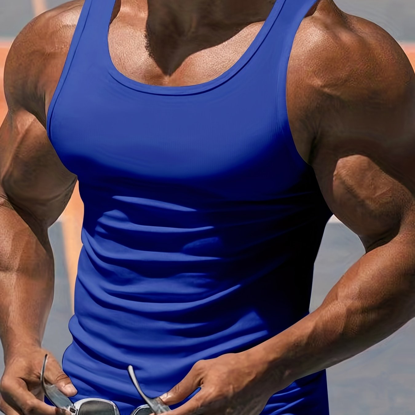 Men's Muscle-Fit Tank Top - Quick-Dry Bodybuilding Gym Shirt