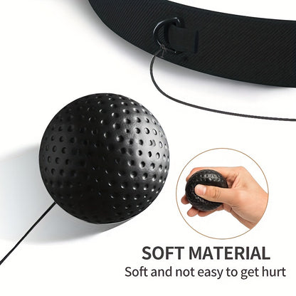 Boxing Reflex Ball Set - Adjustable Headband with Hand Wraps