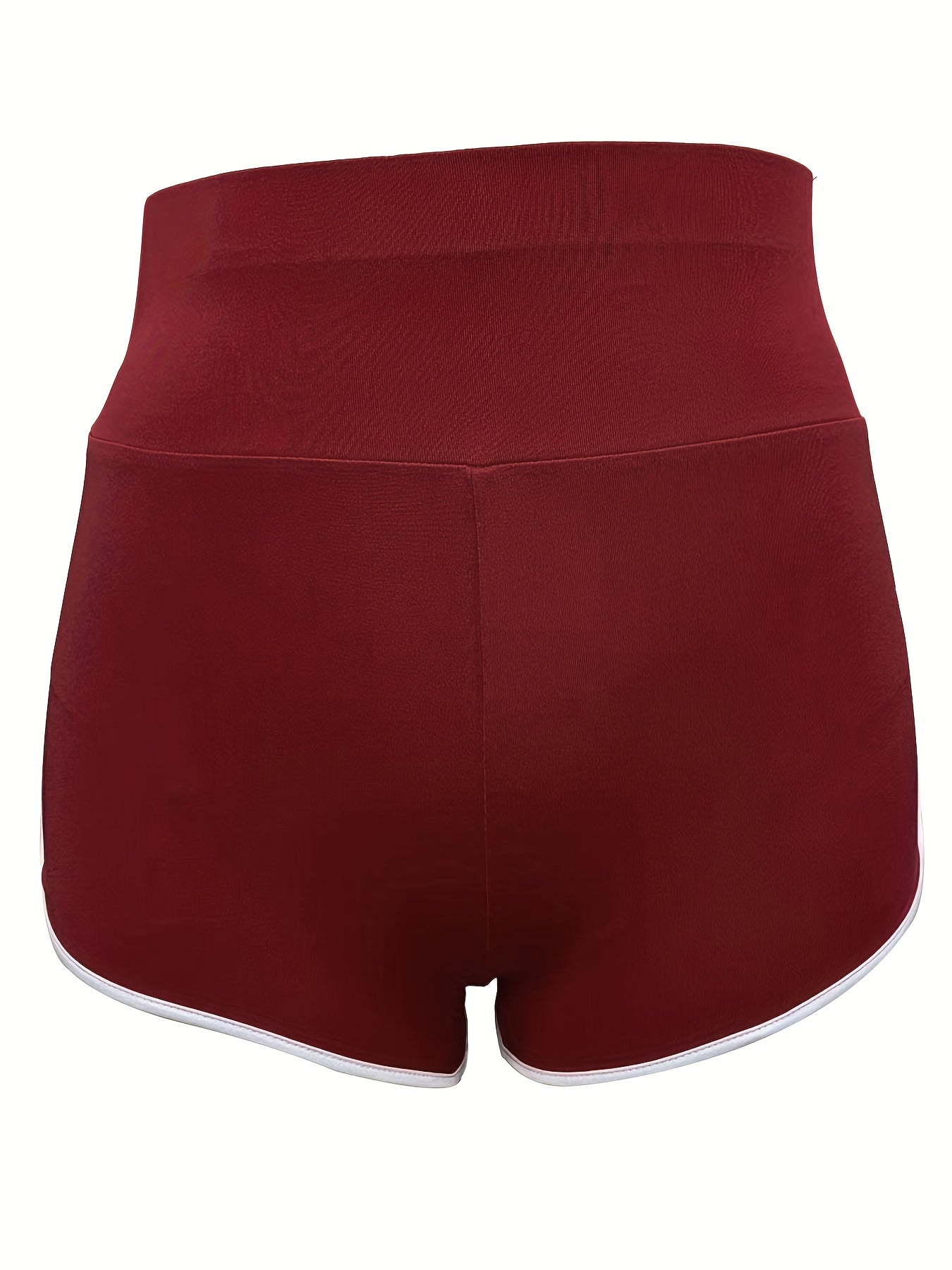 Women's Ruched Contrast Trim Sport Shorts - Athletic Binding Shorts
