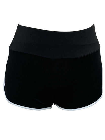 Women's Ruched Contrast Trim Sport Shorts - Athletic Binding Shorts