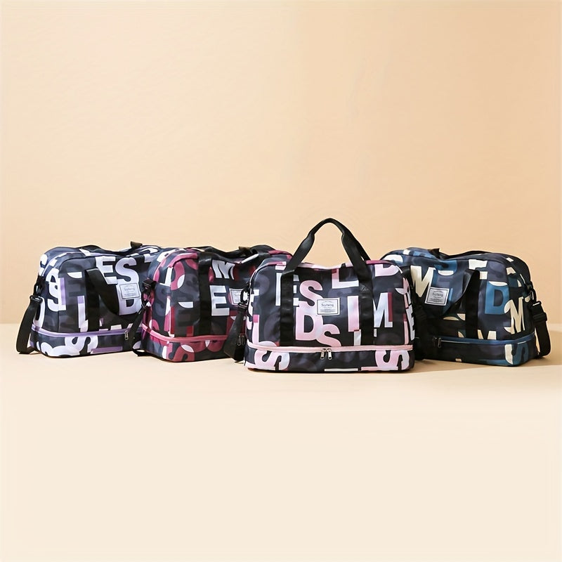 Large Capacity Gym Duffel Bag - Travel Sports Bag with Shoe Compartment