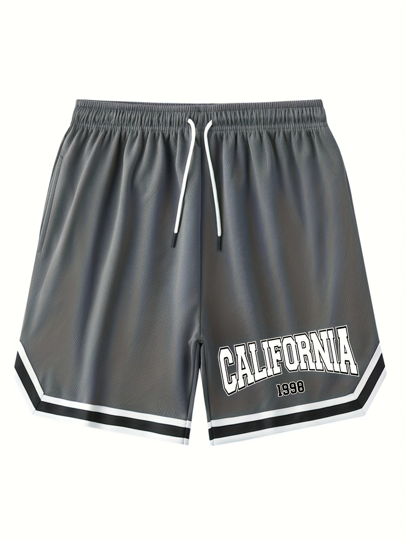 Men's Athletic Shorts - Chicago Print Drawstring Sport Shorts