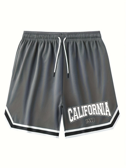 Men's Athletic Shorts - Chicago Print Drawstring Sport Shorts