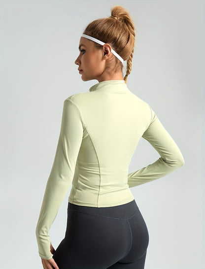 Women's Performance Yoga Jacket - Full Zip Athletic Wear