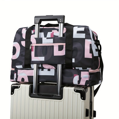 Large Capacity Gym Duffel Bag - Travel Sports Bag with Shoe Compartment