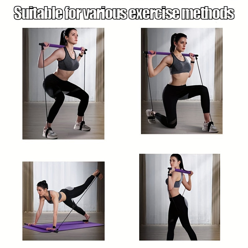 Pilates Bar with Resistance Bands - Portable Home Gym Equipment